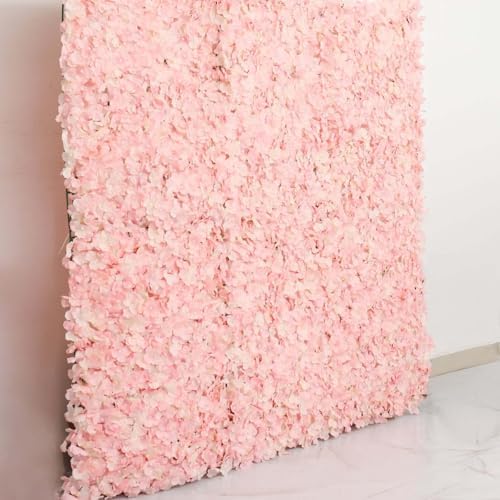 Efavormart 4 Piece Blush Silk Hydrangea Flower Decor Mat