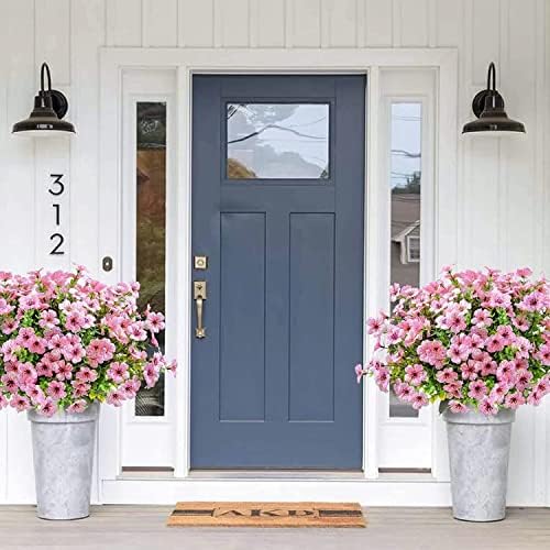Schedulty Artificial Flowers 18 Bundle UV Resistant Fake Wild Flower Bouquets