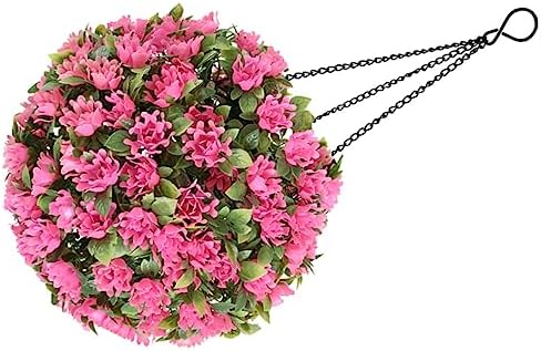 Solar Lighted Topiary Flower Ball for Outdoor Decor