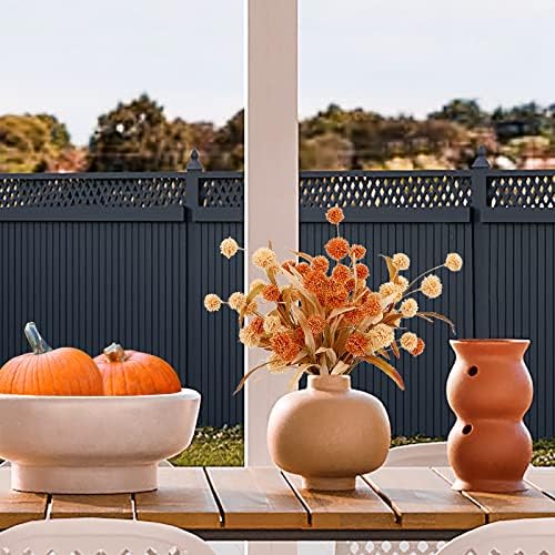 WESAIL Artificial Bush Mini Ball Flowers Pack of 2