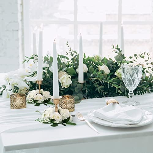 Jutom 8 Pcs Wedding Rose Candle Rings Garland Decor
