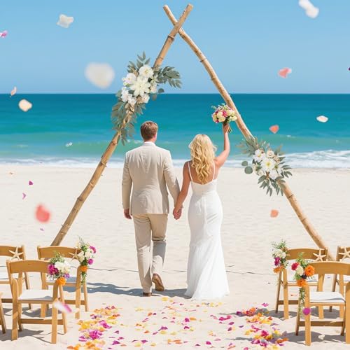 IPOPU Artificial Wedding Arch Flowers Set of 2