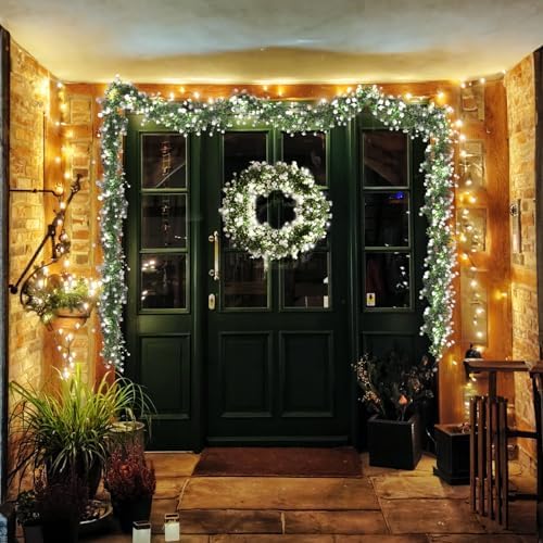 RECUTMS Greenery Vines Garland with Lights 3 Pack