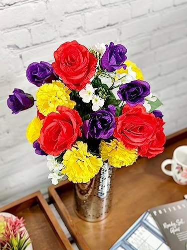 Admired By Nature 2 Pcs Artificial Spring Flowers Bouquet