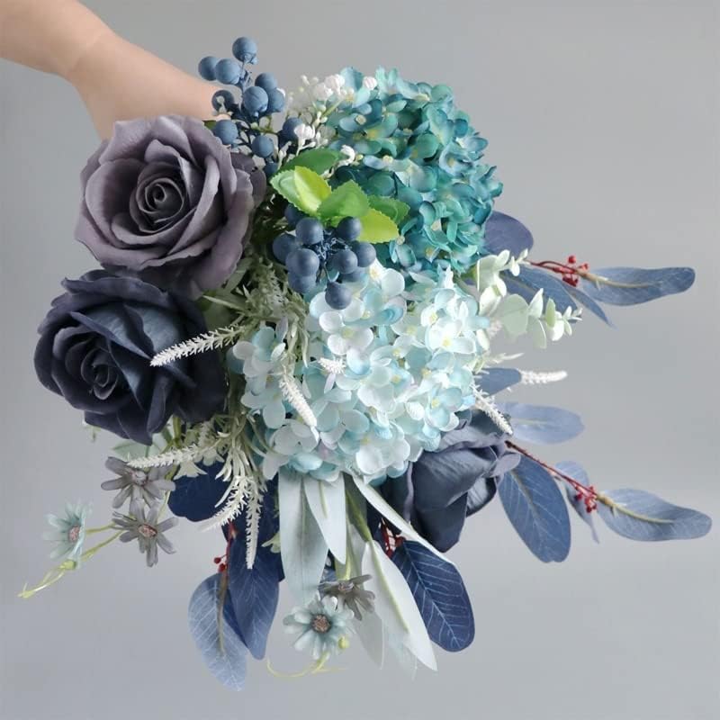 Artificial Flowers Bouquet Silk Rose Hydrangea Decor