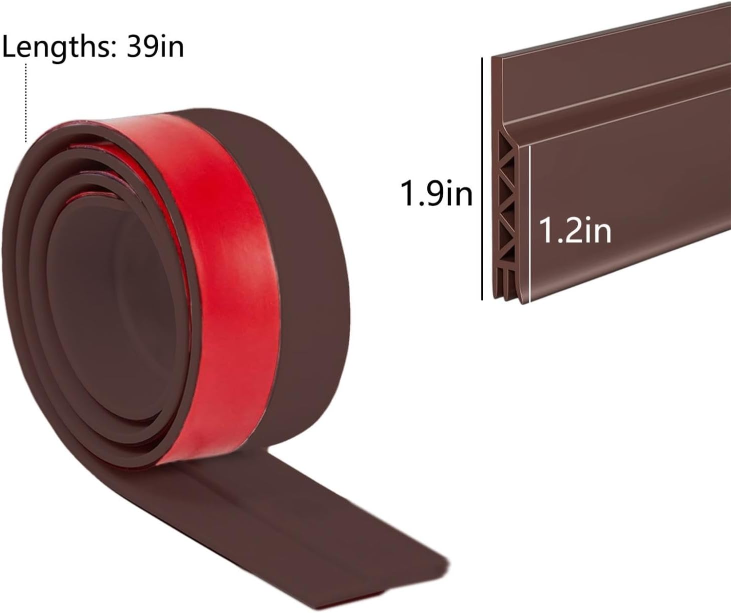 Kakina CMSX Door Draft Stopper 2x39 Brown