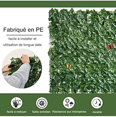 Artificial Ivy Privacy Fence Screen Greenery Wall 1x2m 1