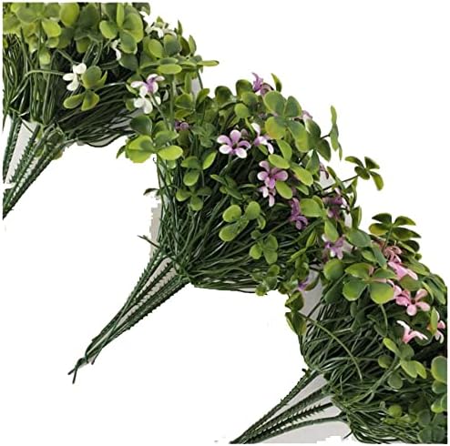 Artificial Clover Bushes 3PCS Pink Home Decor