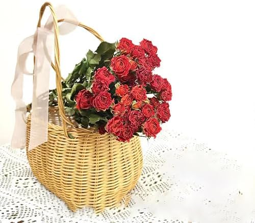 Natural Dried Orange Roses Bouquet for Wedding Decor