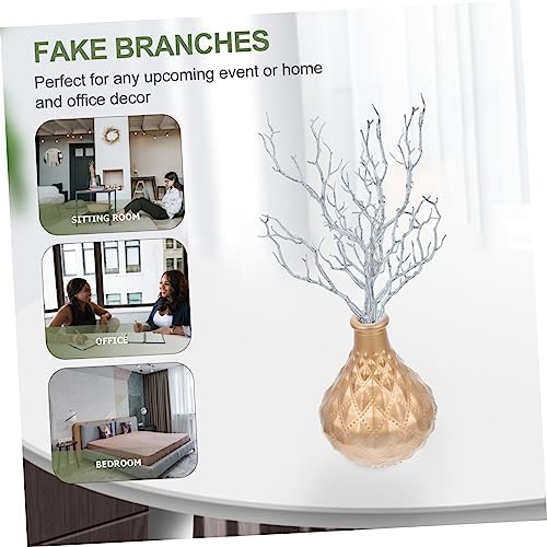 6pcs Simulated Silver Twigs Fall Farmhouse Decor Vase Filler
