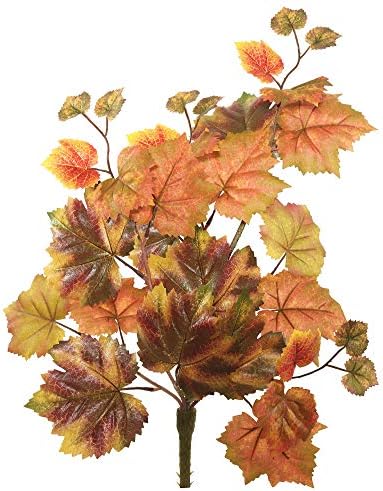 Vickerman 20 Inch Artificial Autumn Grape Leaf