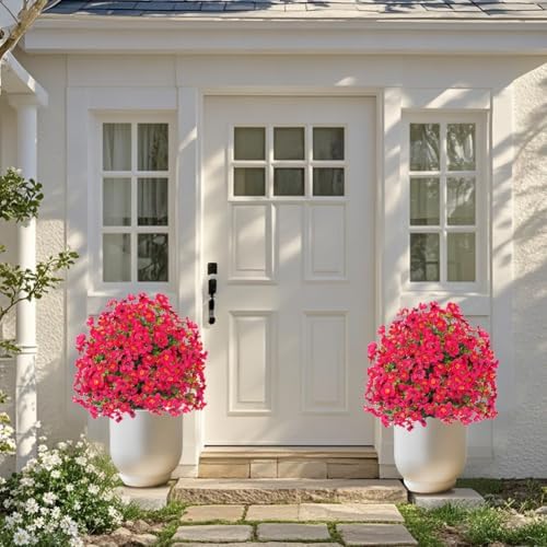 Curtainboro Artificial Violet Topiary Ball Trees