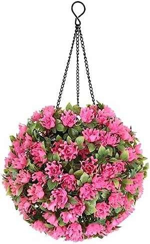 Solar Lighted Topiary Flower Ball for Outdoor Decor