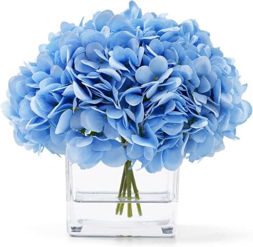 Exotic Dried Flower Bouquet Quiet Hydrangea Artificial Flowers Vase Arrangement