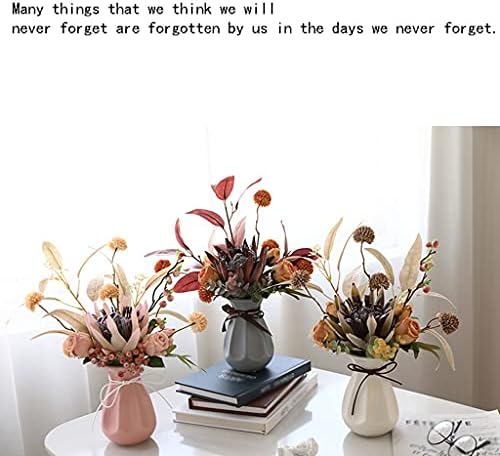 Artificial Flowers Ceramic Vase Decor for Home Living Room
