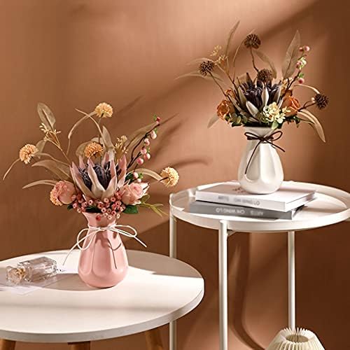 Artificial Flowers Ceramic Vase Decor for Home Living Room