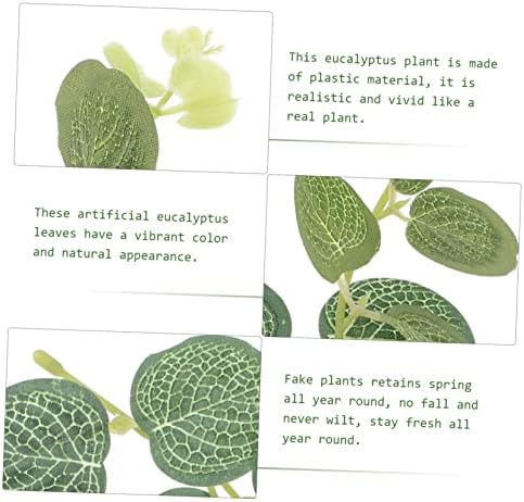 50pcs Fake Eucalyptus Leaves Artificial Branches Decorative Plant