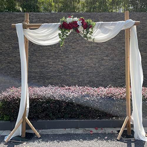 Handmade Wedding Arch Flowers with Silk Roses and Greenery