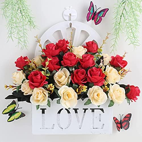 Artificial Flowers Wall Hanging for Living Room Decor