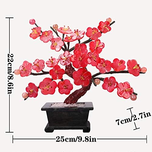 CZCZC Artificial Bonsai Tree Red Blossom