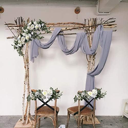 3PCS Wedding Arch Flowers Set with White Roses and Eucalyptus