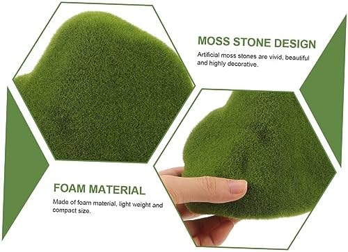 VINTORKY Faux Moss Stones for DIY Crafts and Decor