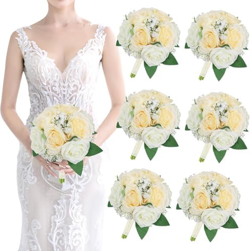 Exotic Dried Flower Bouquet Wedding Sets 6PCS Artificial Flowers