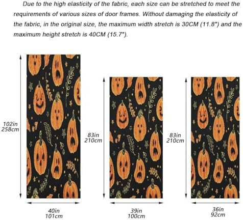 Susiyo Halloween Pumpkin Door Cover 32x79 in