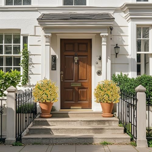 YardGo 2Pcs Artificial Shrubs UV Resistant for Outdoor and Indoor