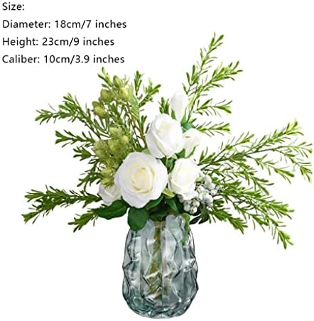 Artificial Flowers in Glass Vase with Silk