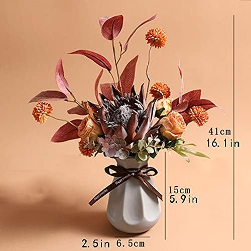 Artificial Flowers Ceramic Vase Decor for Home Living Room