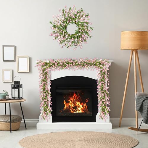Pink Spring Garland for Home Decor