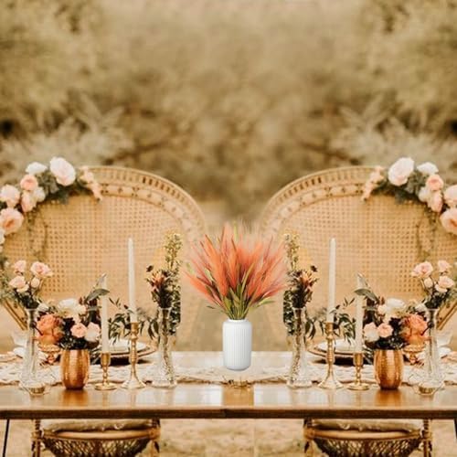 VirtuGro Fall Pampas Grass Decor 6pcs Burnt Orange