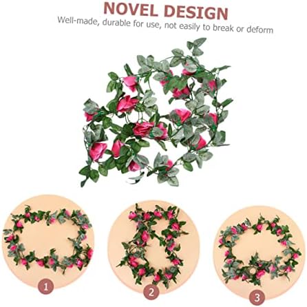 2pcs Artificial Rose Hanging Decor for Valentines Day