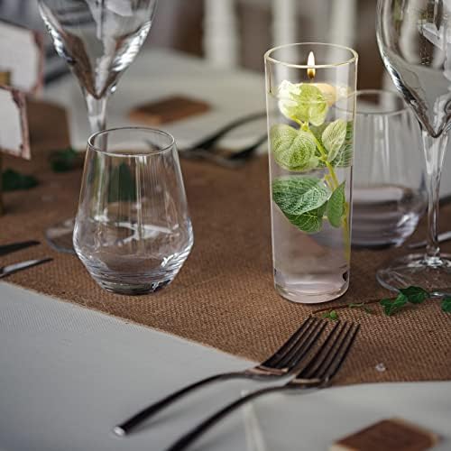 Zeyune 50 Pcs Mini Artificial Eucalyptus Leaves for Floating Candles
