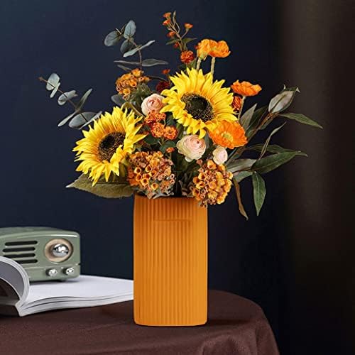Artificial Sunflower with Ceramic Vase for Home Decor