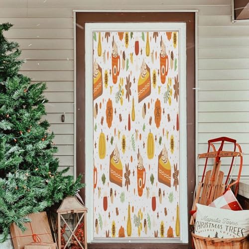 Susiyo Halloween Door Cover Pie Slice Decor 32x79 in