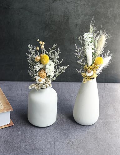Mini Dried Flower Bouquets Pack of 6 Yellow Cake Flowers