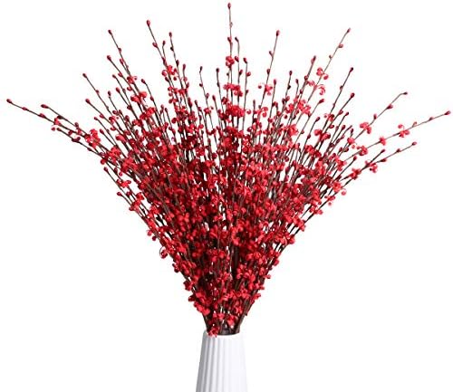 Yinhua 10 Pcs 295 Inch Red Artificial Jasmine Flowers