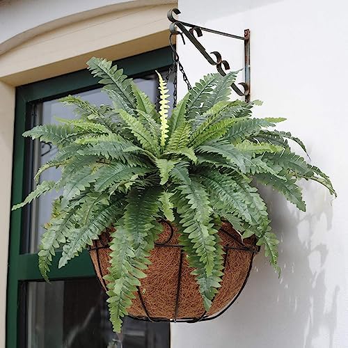 TOCHGREEN Artificial Ferns 2pcs Outdoor Decor 30 Diameter