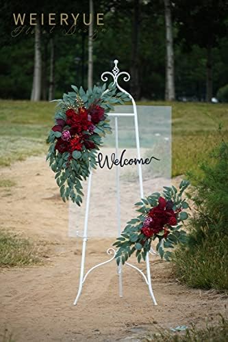 Artificial Wedding Arch Flowers Kit Burgundy