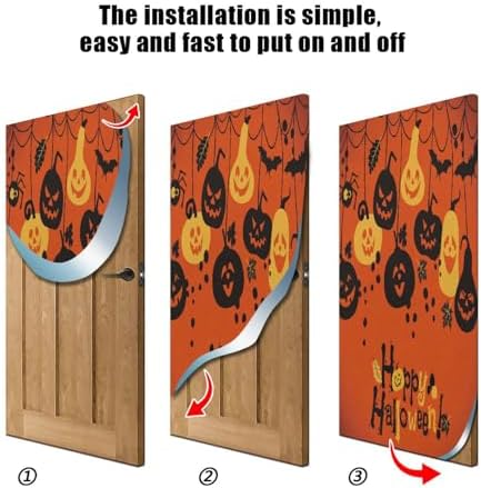 Susiyo Halloween Pumpkins Door Cover Decor