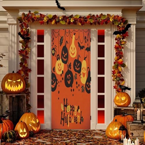 Susiyo Halloween Pumpkins Door Cover Decor