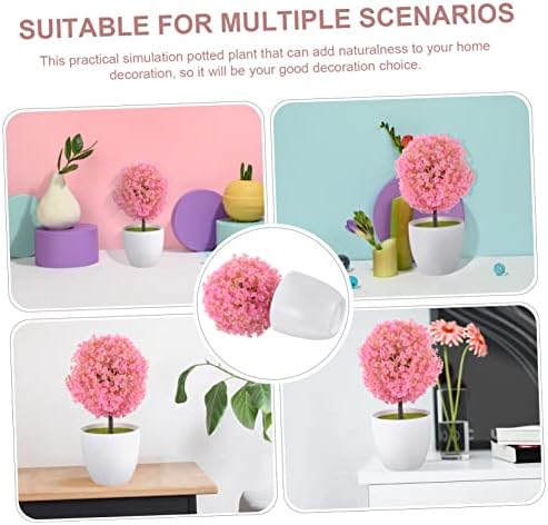 2Pcs Artificial Topiary Ball Trees for Home Decor