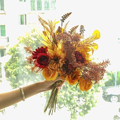2pcs Boho Style Artificial Flower Bouquets 17 Inch