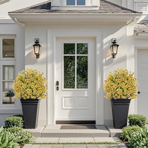 YardGo 2Pcs Artificial Shrubs UV Resistant for Outdoor and Indoor
