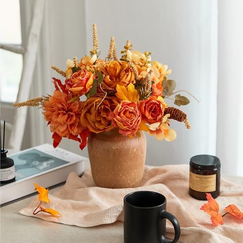 Thanksgiving Decorations 2Pcs Artificial Fall Flowers