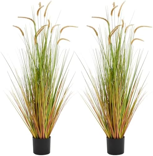 KOL 5ft Artificial Horsetail Reed Grass 2-Pack