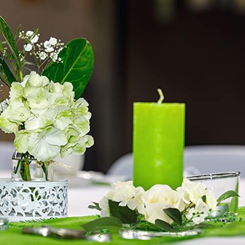 Jutom 8 Pcs Wedding Rose Candle Rings Garland Decor