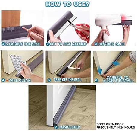 Adjustable Under Door Draft Stopper 37 Inch Noise Blocker